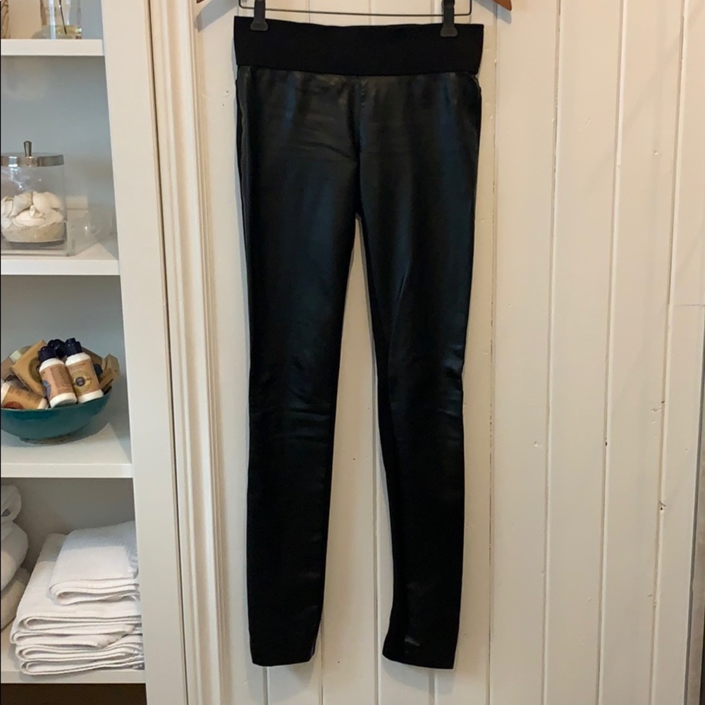 Faux Leather Club Monaco Leggings